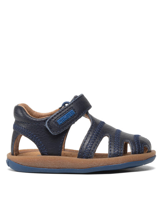 Camper Bicho First Walker-80372 - Sandali Fisherman Per Bambini In Pelle, Blu Marino, Con Chiusura Velcro