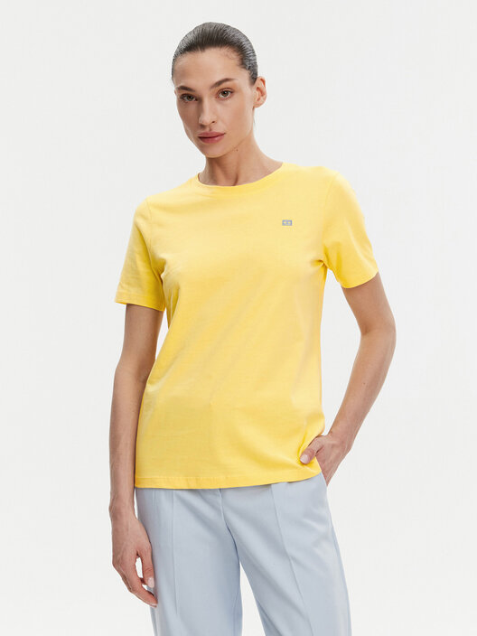 Tommy Hilfiger Camiseta WW0WW45522 Amarillo Regular Fit
