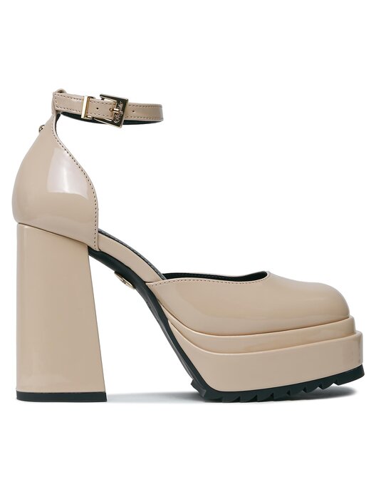 High Heels Buffalo Peeptoe Beige Buffalo Beige Pumps Buffalo Pumps