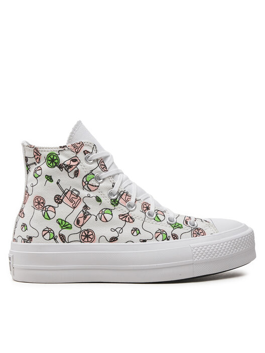 Sneakers aus Stoff Converse Chuck Taylor All Star Lift Platform Pink Lemonade A07561C WeiB eschuhe