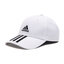 adidas Καπέλο Jockey adidas Baseball 3-Stripes Twill Cap FQ5411 White/Black/Black