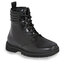 Calvin Klein Jeans Ghete Calvin Klein Jeans Eva Mid Laceup Boot Lth YM0YM00837 Triple Black 0GT
