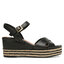 Tamaris Espadrile Tamaris 1-28001-20 Black Leather 003
