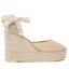 Manebi Espadrilky Manebi Soft Suede Wedge Espadrilles M 1.1 WV Champagne Beige