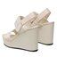 Calvin Klein Jeans Сандали Calvin Klein Jeans Wedge Sandal Badge YW0YW01028 White/Ancient White 0LA