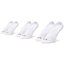 Fila Set di 3 paia di pedulini unisex Fila Calza Ghost F1278/3 White 300