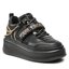 KARL LAGERFELD Sneakersy KARL LAGERFELD KL63540E Black Lthr W/Gold