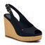 Tommy Hilfiger Espadrilky Tommy Hilfiger Iconic Elena Sling Back Wedge FW0FW04789 Desert Sky DW5