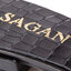 Sagan Pantoletten Sagan 4262 Czarny Krokodyl