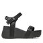 Calvin Klein Jeans Сандали Calvin Klein Jeans Wedge Block Sandal Satin/Hw YW0YW00980 Black/Overcast Grey 0GL