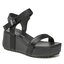 Calvin Klein Jeans Сандали Calvin Klein Jeans Wedge Block Sandal Satin/Hw YW0YW00980 Black/Overcast Grey 0GL