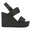 Calvin Klein Jeans Сандали Calvin Klein Jeans Wedge Sandal Webbing YW0YW00959 Black BDS