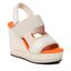 Calvin Klein Jeans Сандали Calvin Klein Jeans Wedge Sandal Webbing YW0YW01073 Eggshell/Shocking Orange ACF
