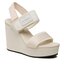 Calvin Klein Jeans Сандали Calvin Klein Jeans Wedge Sandal Badge YW0YW01028 White/Ancient White 0LA