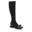 Sagan Kozačky Sagan 4773/1 Czarna Lycra/Czarny Lakier