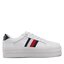 Tommy Hilfiger Сникърси Tommy Hilfiger Th Webbing Flatform Cupsole FW0FW06731 White YBR