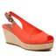 Tommy Hilfiger Sandále Tommy Hilfiger Iconic Elba Sling Back Wedge FW0FW04788 Deep Orange SNX