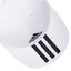 adidas Καπέλο Jockey adidas Baseball 3-Stripes Twill Cap FQ5411 White/Black/Black