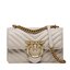 Pinko Geantă Pinko Love Icon Mini Dc 100074 A0GK Grigio Pinguino/Antique Gold I30Q