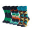Happy Socks Σετ 3 ζευγάρια ψηλές κάλτσες unisex Happy Socks XCCS08-7303 Έγχρωμο