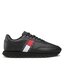 Tommy Jeans Sneakersy Tommy Jeans Leather Runner Ess EM0EM00898 Triple Black 0GK