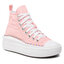 Converse Кецове Converse Ctas Move Hi 272853C Storm Pink/Washed Indigo/White