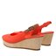 Tommy Hilfiger Sandále Tommy Hilfiger Iconic Elba Sling Back Wedge FW0FW04788 Deep Orange SNX