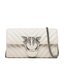 Pinko Handtasche Pinko Love Mini Icon Wallet C PE 23 PLTT 100062 A0GK Bianco Seta/Old Silver Z14O