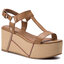 Tommy Hilfiger Σανδάλια Tommy Hilfiger Elevated Leather Flatform Sandal FW0FW03944 Summer Cognac 929