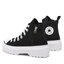 Converse Sneakers aus Stoff Converse Ctas Lugged Lift Hi A03011C Black/Black/White