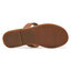 Tommy Hilfiger Flip flop Tommy Hilfiger Essential Leather Flat Sandal FW0FW05620 Summer Cognac GU9