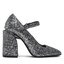 Pinko Poltopánky Pinko Claudie Mary Jane PE 23 BLKS1 100862 A0O4 Gun Metal ZZI