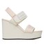 Calvin Klein Jeans Сандали Calvin Klein Jeans Wedge Sandal Badge YW0YW01028 White/Ancient White 0LA