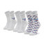 Reebok Комплект 3 чифта дълги чорапи мъжки Reebok Classics Fold-Over GG6684 White/Vector Blue/Vector Red