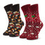 Zooksy 2er-Set hohe Unisex-Socken Zooksy Mixtury Grzybowe Bunt