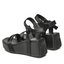 Calvin Klein Jeans Сандали Calvin Klein Jeans Wedge Block Sandal Satin/Hw YW0YW00980 Black/Overcast Grey 0GL