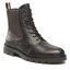Tommy Hilfiger Kotníková obuv s elastickým prvkem Tommy Hilfiger Hilfiger Lth Lace Up Chel Boot FM0FM04204 Cocoa GT6