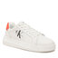 Calvin Klein Jeans Sneakers Calvin Klein Jeans Chunky Cupsole Mono Lth YM0YM00681 Bright White/Cherry Tomato 0K5
