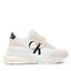 Calvin Klein Jeans Sneakers Calvin Klein Jeans Wedge Runner Mix Lth Wn YW0YW01099 Bright White/Creamy White/Silver