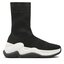 Kurt Geiger Polokozačky Kurt Geiger London Knit Sock 9106601609 Blk/White