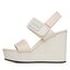Calvin Klein Jeans Сандали Calvin Klein Jeans Wedge Sandal Badge YW0YW01028 White/Ancient White 0LA