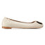 Tory Burch Balerini Tory Burch Multi Logo Elastic Ballet Goat Leather 74062 Rice Paper 112
