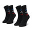 adidas Комплект 2 чифта дълги чорапи мъжки adidas Tricolor Thin Ribbed Crew GN4913 Black