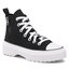 Converse Sneakers aus Stoff Converse Ctas Lugged Lift Hi A03011C Black/Black/White