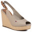 Tommy Hilfiger Espadrile Tommy Hilfiger Iconic Elena Sling Back Wedge FW0FW04789 Stone AEP