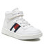 Tommy Hilfiger Sneakersy Tommy Hilfiger Higt Top Lace-Up/Velcro Sneaker T3A9-32330-1438 S White 100