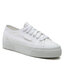 Superga Sneakers aus Stoff Superga Platform MAcrame Rhombus 2740 S2126MW Total White