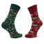 Zooksy Șosete Înalte Unisex Zooksy Mixtury Na Choinkę Colorat