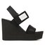 Calvin Klein Jeans Сандали Calvin Klein Jeans Wedge Sandal Badge YW0YW01028 Black BDS