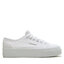 Superga Sneakers aus Stoff Superga Platform MAcrame Rhombus 2740 S2126MW Total White